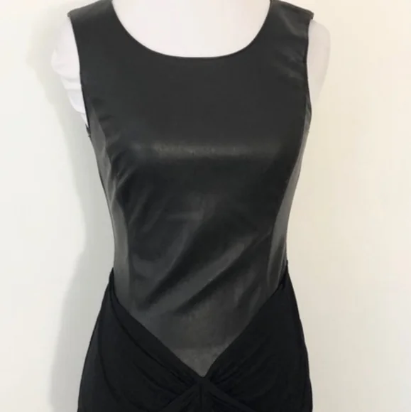 Little Black Dress Size 4 Revolve Vegan Leather Bailey 44 - Picture 5 of 15